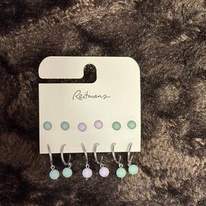 Reitmans Jade, Blue and Lavender Earring Set